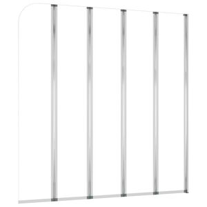 vidaXL Badwand 120x140 cm gehard glas transparant