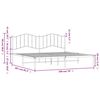 vidaXL Bedframe met hoofdbord metaal wit 193x203 cm