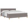 vidaXL Boxspringbed met kussen met hoofdeinde Taupe 180 x 200 cm Stof
