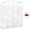 vidaXL Schanskorven 6 st gewelfd 200x50x220/240 cm ijzer