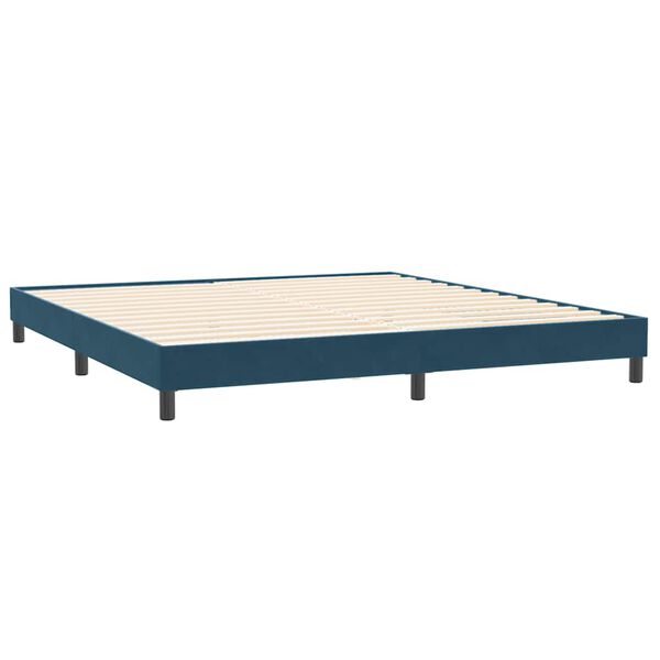 vidaXL Boxspring zonder matras fluweel donkerblauw 200x210 cm