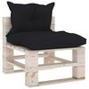vidaXL 6-delige Loungeset met kussens pallet grenenhout
