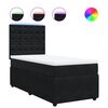 vidaXL Boxspring met matras fluweel zwart 90x190 cm