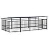 vidaXL Hondenkennel met dak 7,51 m&sup2; staal