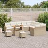 vidaXL Tuinbankenset 12 pcs Beige poly rattan