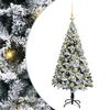 vidaXL Kunstkerstboom met 150 LED Wit 120 cm PVC en Staal en Kunststof