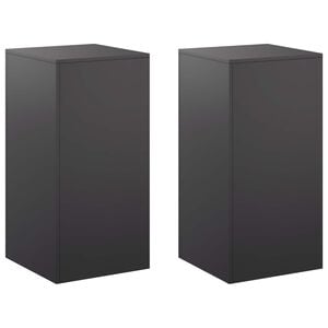 vidaXL Plantenstandaard 2 pcs Zwart 40 x 40 x 80 cm Staal
