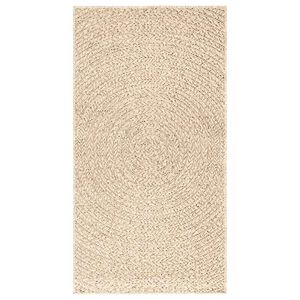 vidaXL Vloerkleed ZIZUR beige binnen en buiten 60x110 cm jute look