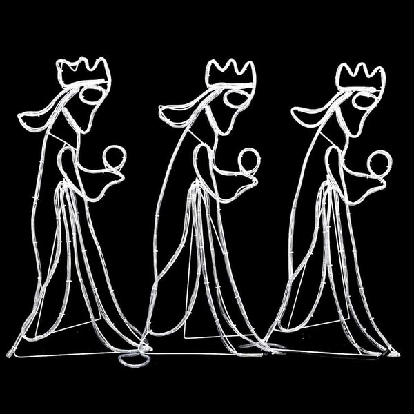 vidaXL Kerstfiguren drie koningen met 504 LED's 99,5x45,5 cm