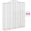 vidaXL Schanskorven 10 st gewelfd 200x50x220/240 cm ijzer