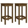 vidaXL Barstoelen 2 st 40x40x78 cm massief grenenhout honingbruin