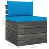 vidaXL 9-delige Loungeset met kussens pallet massief grenenhout