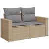vidaXL 13-delige Loungeset met kussens poly rattan gemengd beige