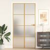 vidaXL Binnendeur smal 102,5x201,5 cm gehard glas en aluminium goud