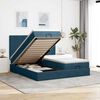 vidaXL Ottoman bed met matrassen en LED's 180x200cm fluweel