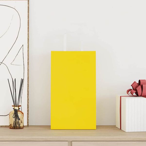 vidaXL Papieren zakken 50 st met hengsels 21x11x36 cm geel