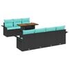 vidaXL Tuin Sofa Set 8 st Zwart Poly riet