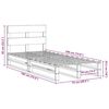 vidaXL Bedframe zonder matras massief grenenhout wasbruin 75x190 cm
