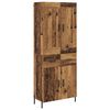 vidaXL Hoge kast 2 st Oud Hout 69,5 x 34 x 180 cm Bewerkt hout
