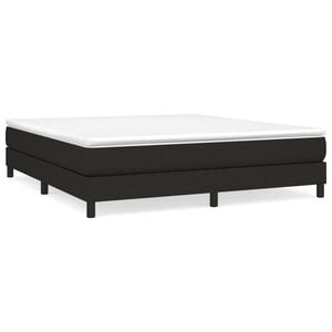 vidaXL Boxspring bed stof zwart 160x200 cm