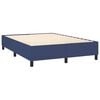 vidaXL Boxspring met matras en LED stof blauw 140x200 cm