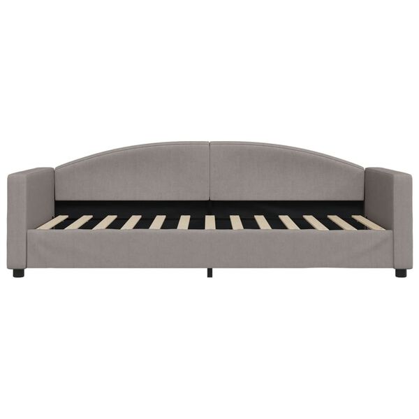 vidaXL Slaapbank met matras 90x200 cm stof taupe