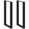 vidaXL Bartafelpoten 2 st U-vormig 60x(100-101) cm staal zwart