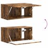 vidaXL Tv-meubelset Wandgemonteerd 2 pcs Gerookt eiken Bewerkt hout
