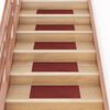 vidaXL Trapmatten Zelfklevend 30 stuks 60x25 cm Bordeaux Rood Rechthoekig