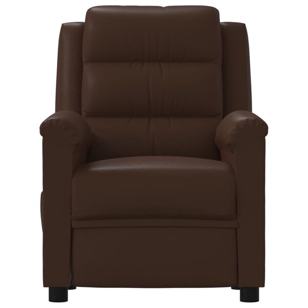 vidaXL Massagestoel elektrisch kunstleer bruin