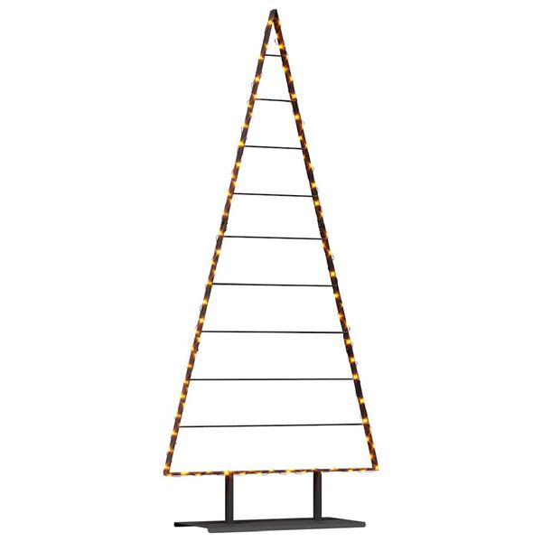 vidaXL Metalen kerstboom met standaard Zwart 210 cm Staal