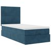 vidaXL Ottoman bed met matrassen en LED's 90x190cm fluweel donkerblauw