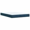 vidaXL Boxspring met matras fluweel blauw 140x200 cm