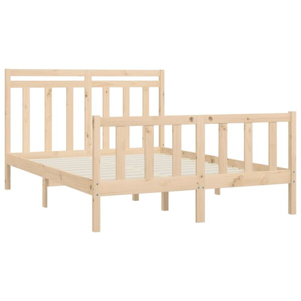vidaXL Bedframe massief grenenhout 160x200 cm