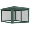 vidaXL Partytent met 4 mesh zijwanden 3x4 m HDPE groen