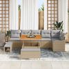 vidaXL Tuin Sofa Set 9 pcs Beige poly rattan