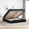 vidaXL Ottoman bed met matras 160x200cm fluweel zwart