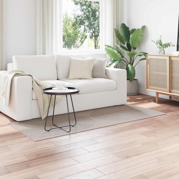 vidaXL Vloerkleden Rechthoekig HUARTE Cr&egrave;me 200 x 80 cm Polyester