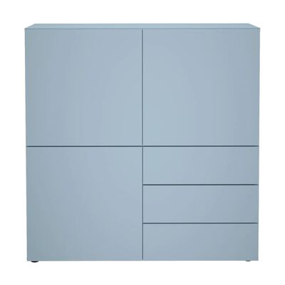 FMD Kast met 3 lades en 3 deuren 99x31,5x101,2 cm blauw