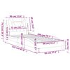 vidaXL Bedframe "Viana" zonder matras kunstleer grijs 90x200 cm