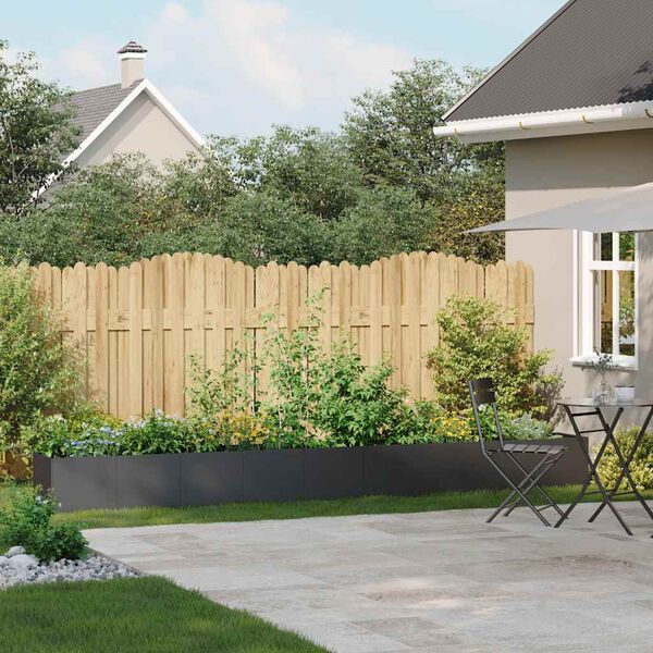 vidaXL Plantenbak 360x40x40 cm koudgewalst staal zwart