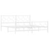 vidaXL Bedframe met hoofd- en voeteneinde metaal wit 180x200 cm