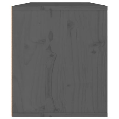 vidaXL Wandkast 60x30x35 cm massief grenenhout grijs