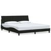 vidaXL Bedframe zonder matras "Hanko" stof zwart 180x200 cm