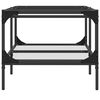 vidaXL Salontafel met transparant glazen blad 98,5x50x45 cm staal