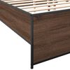 vidaXL Bedframe bewerkt hout metaal bruin eikenkleur 140x190 cm