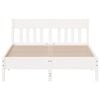 vidaXL Bedframe zonder matras massief grenenhout wit 135x190 cm