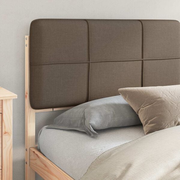 vidaXL Bedframe met Gevoerd Hoofdgedeelte Taupe 180 x 200 cm