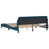 vidaXL Bedframe met hoofdeinde "Dover" fluweel blauw 180x200 cm