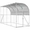 vidaXL Kippenhok Tegen de Muur zilver 600 x 150 x 215 cm